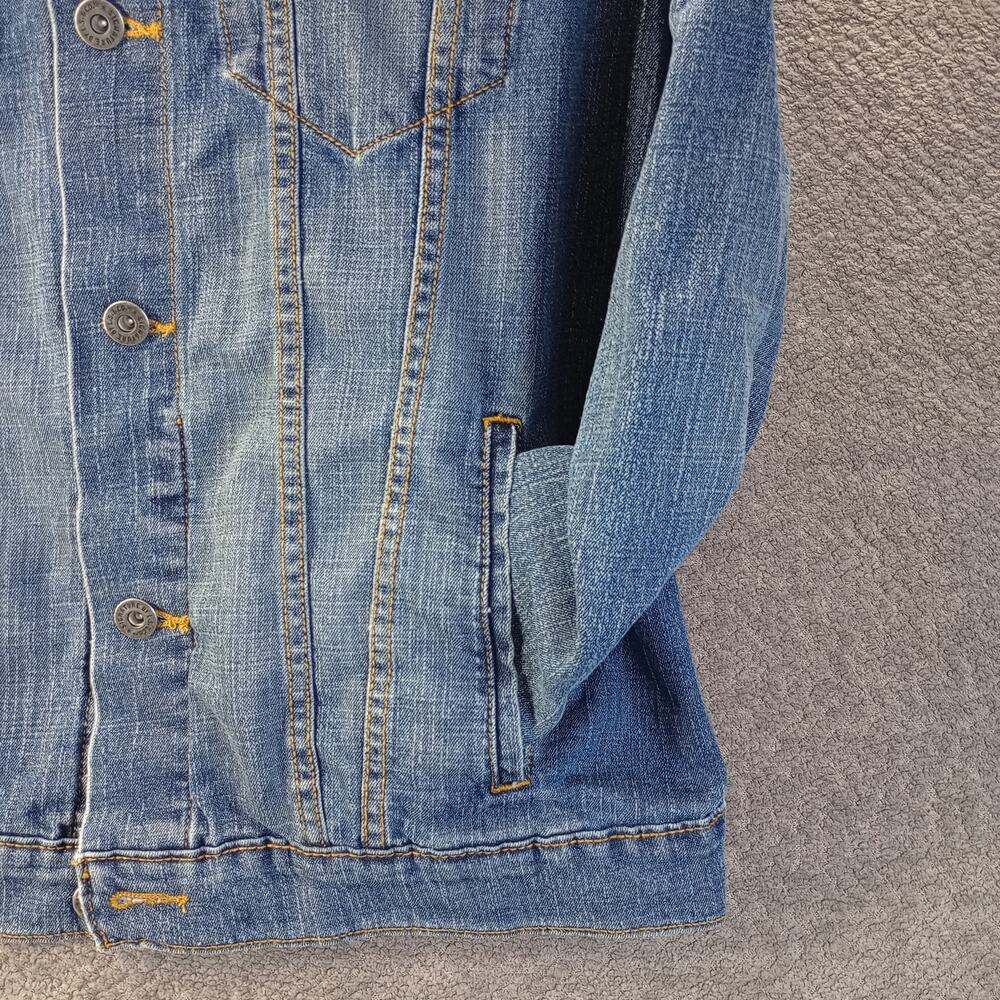 Levi Strauss Signature Gold Womens Denim Trucker Jacket Blue Large Classic - Picture 6 of 10